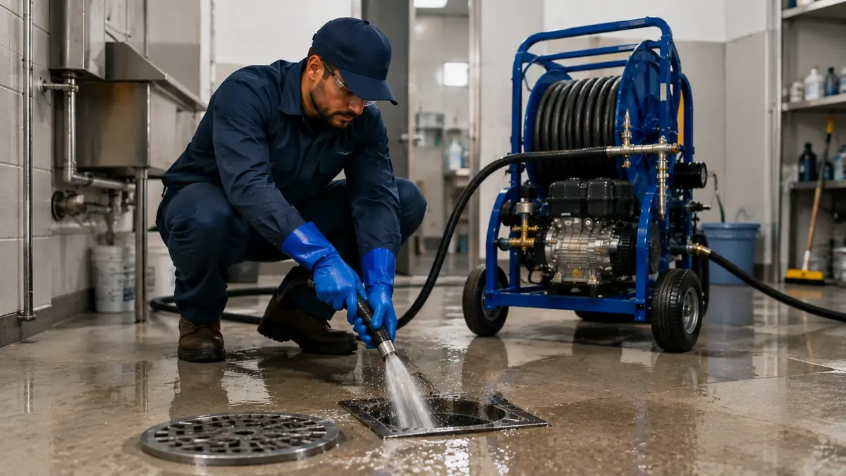 Floor Drain Hydro Jet Cleaning in Costa Mesa