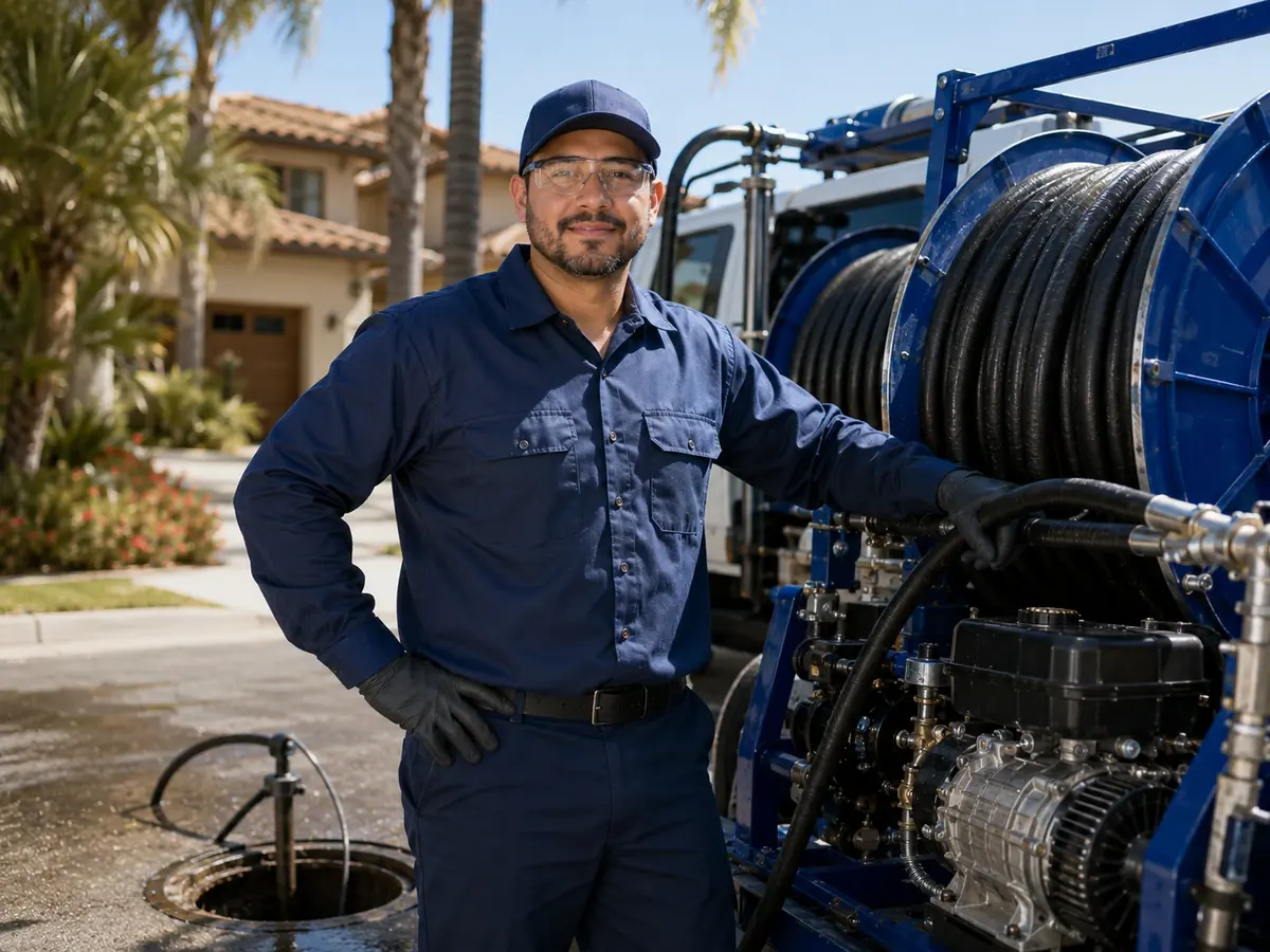 Hydro jet sewer cleaning in Costa Mesa