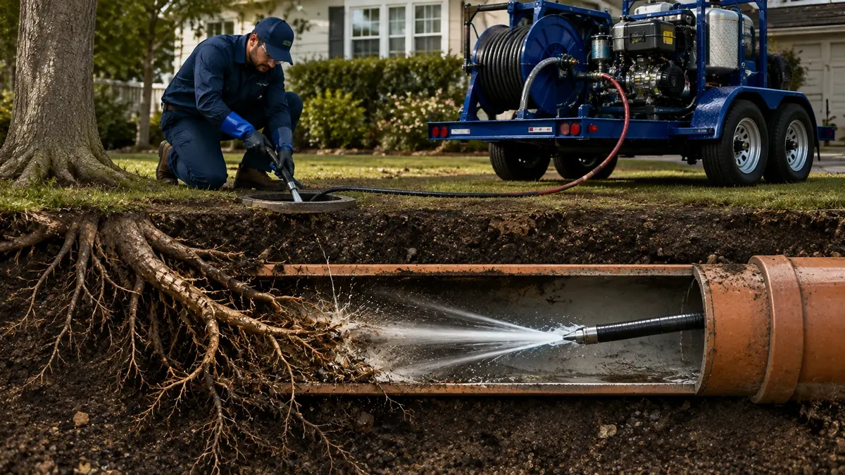 Tree Root Removal with Hydro Jetting in Costa Mesa